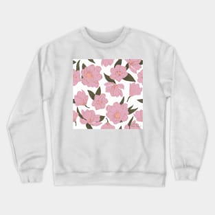 Cold pink magnolias pattern Crewneck Sweatshirt
